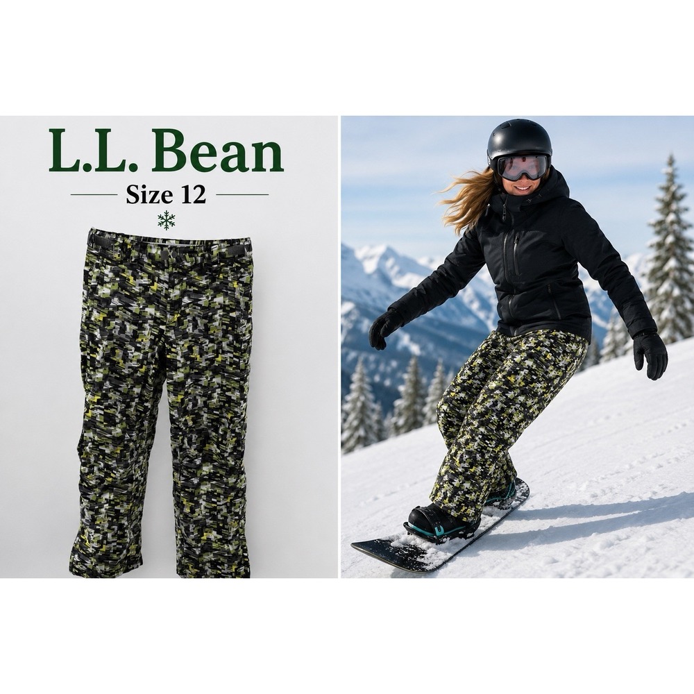 L.L. Bean Insulated Snow Boarding Ski Pants Womens 12 Waterproof Winter Sports